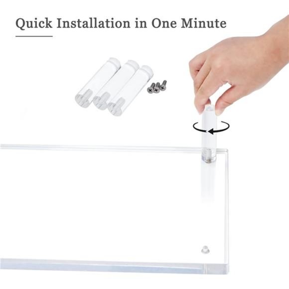 Acrylic Monitor Stand - 10mm Clear Platform - 14.5''(L) x 9''(W) x 3.4''(H) - Picture 3 of 7